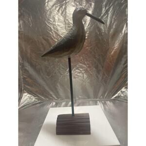 Hand Carved Wood Shorebird American Folk Art 11 inches